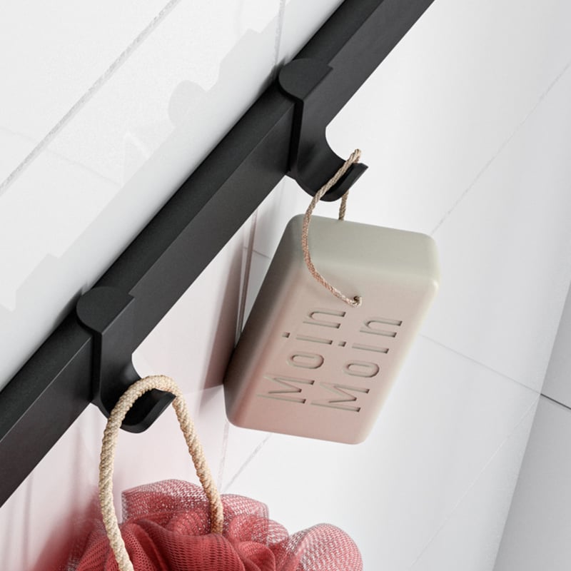 Hansgrohe WallStoris – wieszak na ręcznik czarny mat