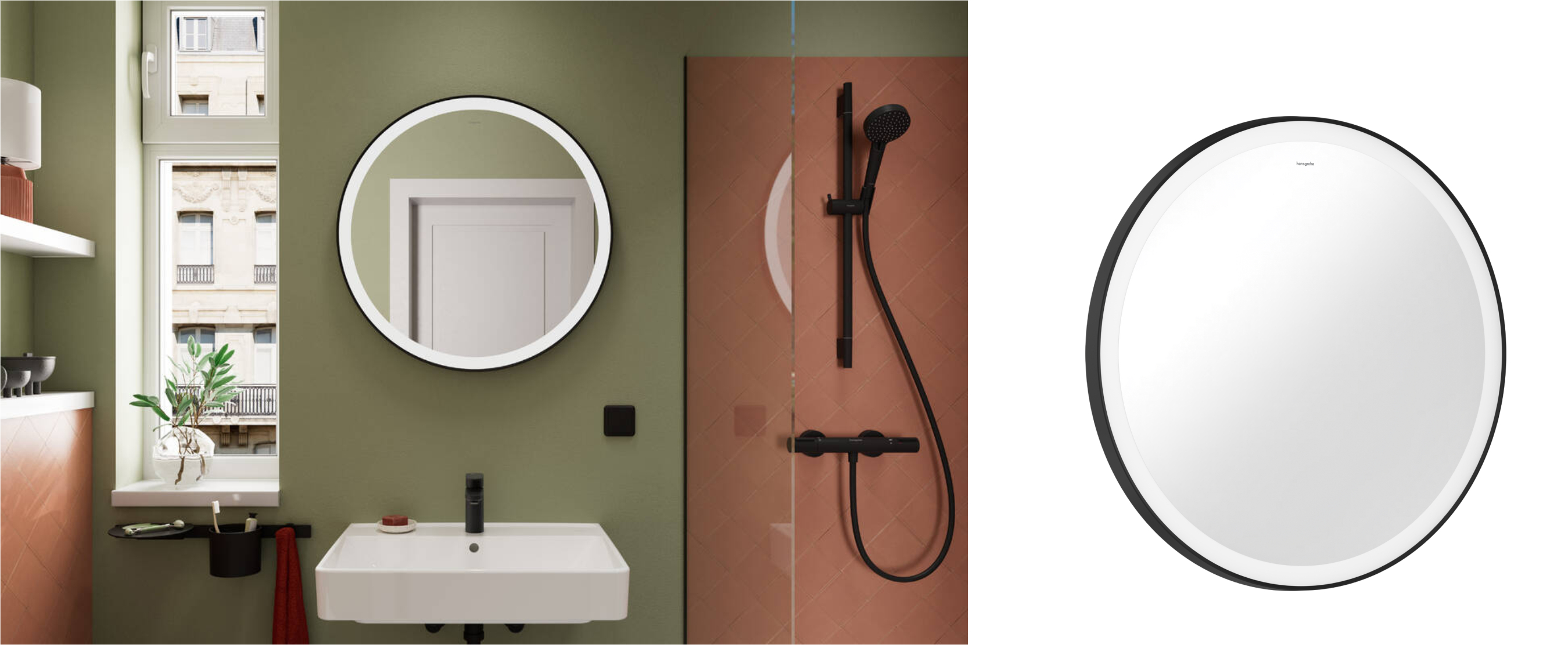 okrągłe lustro podświetlane do łazienki