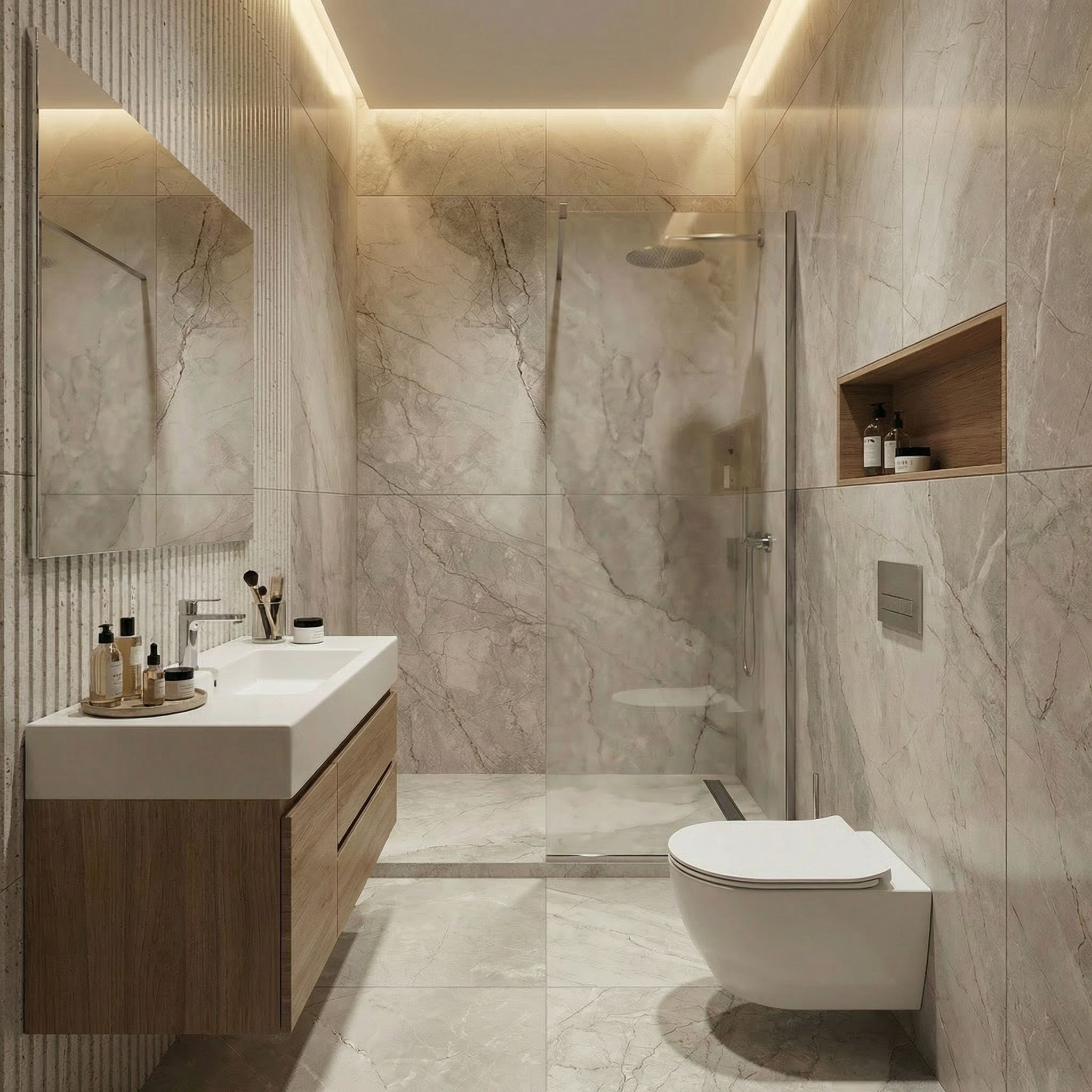 Nowoczesna łazienka walk-in