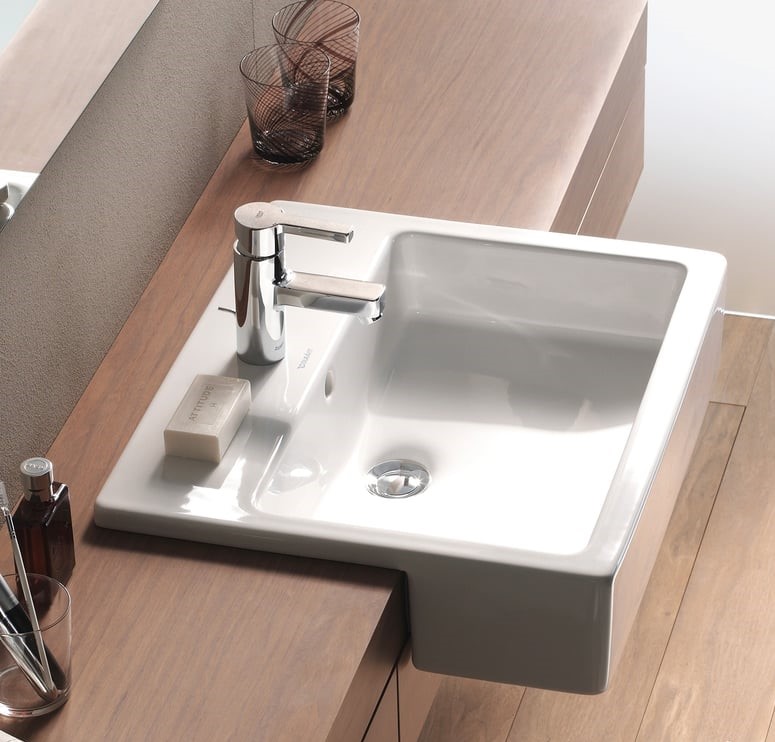 umywalka częściowo wpuszczana w blat