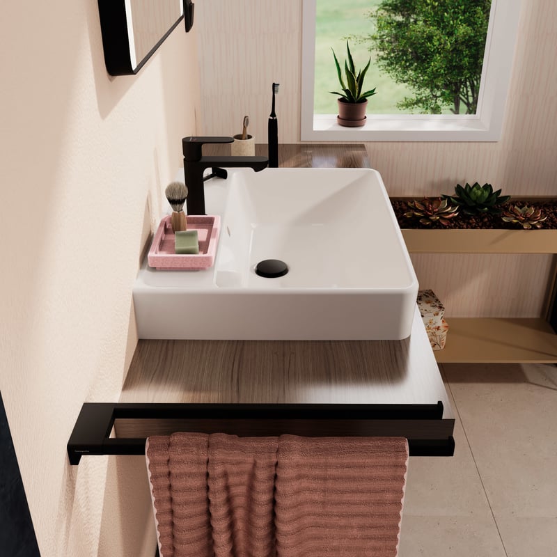 umywalka prostokątna nablatowa