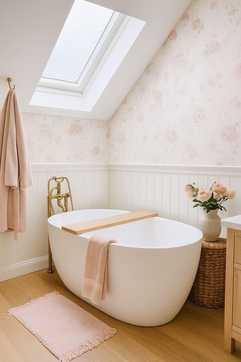 wanna wolnostojąca pod skosem 